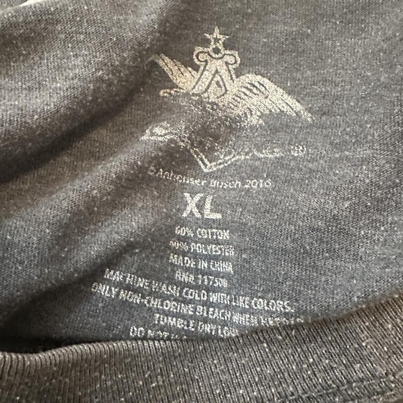 Budweiser football t-shirt official license | XL in Gray - Picture 3 of 4